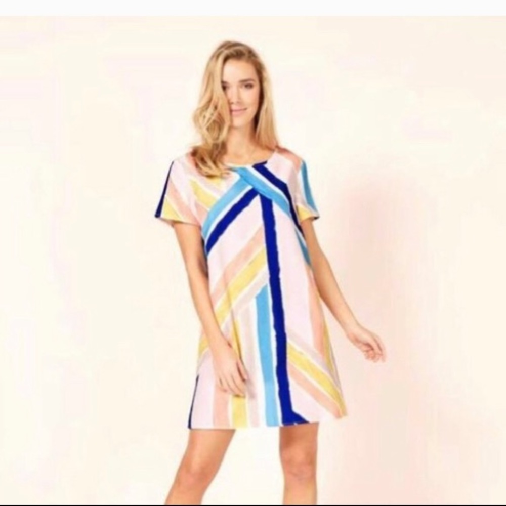 MINKPINK Mara T-Shirt Style Striped Dress Medium